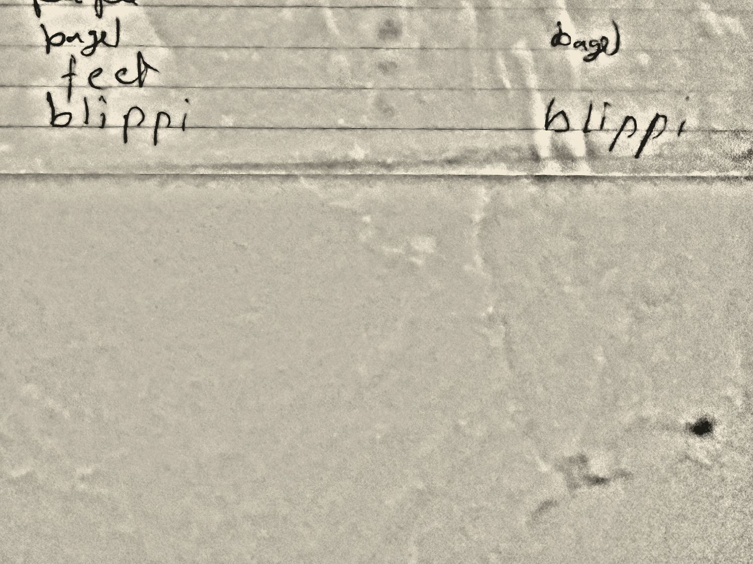 The handwritten first-words sheet, the foot of the sheet, lines 64 to 67.